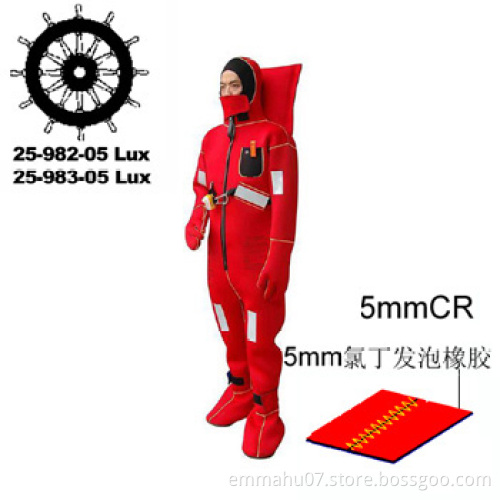 Solas approved emergency immersion suit for hot sales
